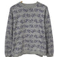 Vintage Flowers All Over Print Grandma Style Sweater Size Large