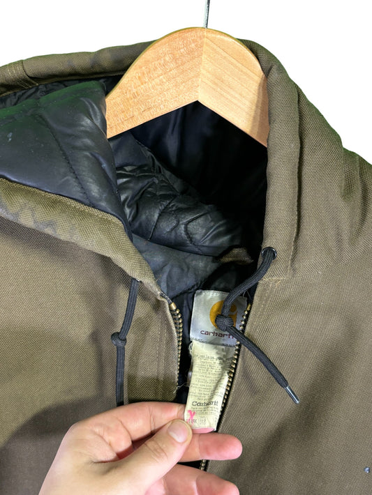 Vintage Carhartt J33 BRK Full Zip Hooded Work Jacket Size 3XL