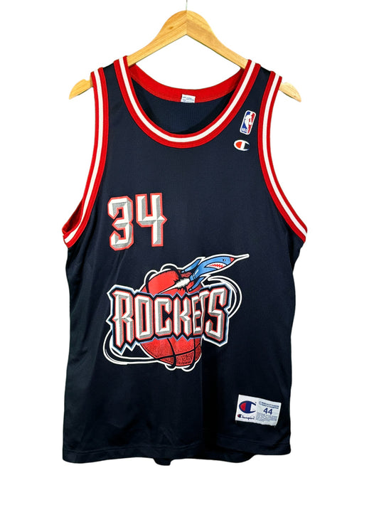 Vintage 90's Champion Houston Rockets Hakeem Olajuwon Jersey Size 44 (L)