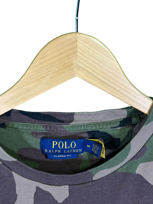 Polo Ralph Lauren Army Camo Chest Logo Pocket Tee Size Medium