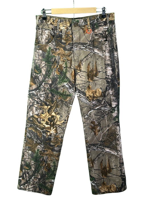 Realtree Hunters Woodland Camo Denim Jeans Size 34x30