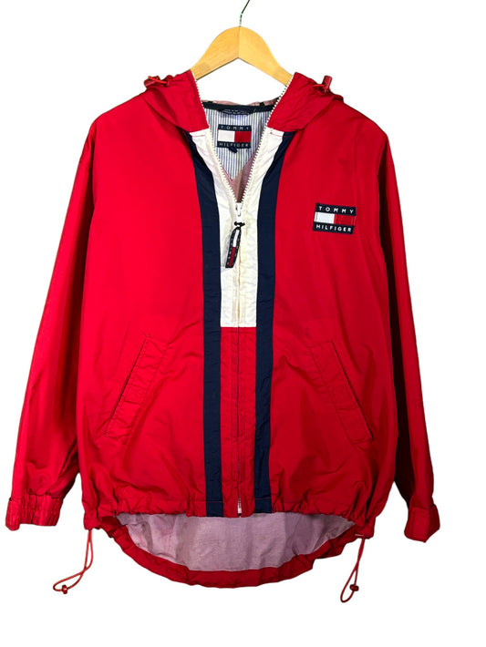 Vintage 90's Tommy Hilfiger Red White Blue Full Zip Jacket Size Medium