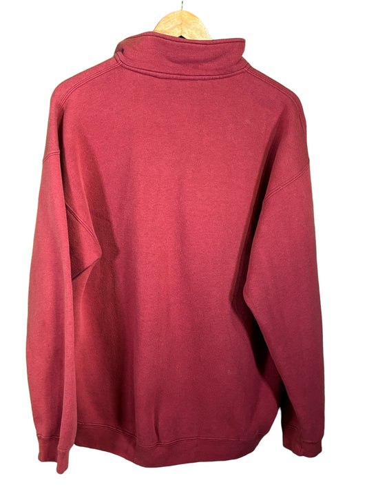 Vintage 00's Big Dogs Red Quarter Zip Sweater Size Medium