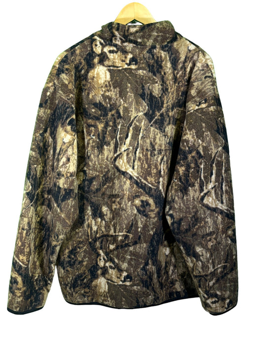 Vintage Legendary Whitetails Deer Hunter Camo Full Zip Sweater Size XL