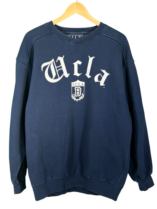 Vintage 90's UCLA Old English Spellout Crest Sweater Size Large