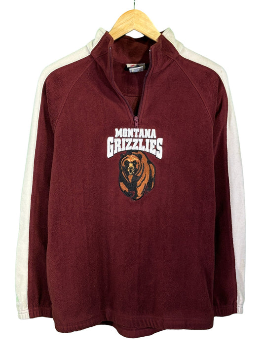 Vintage 00's Majestic Montana Grizzlies Quarter Zip Sweater Size Large