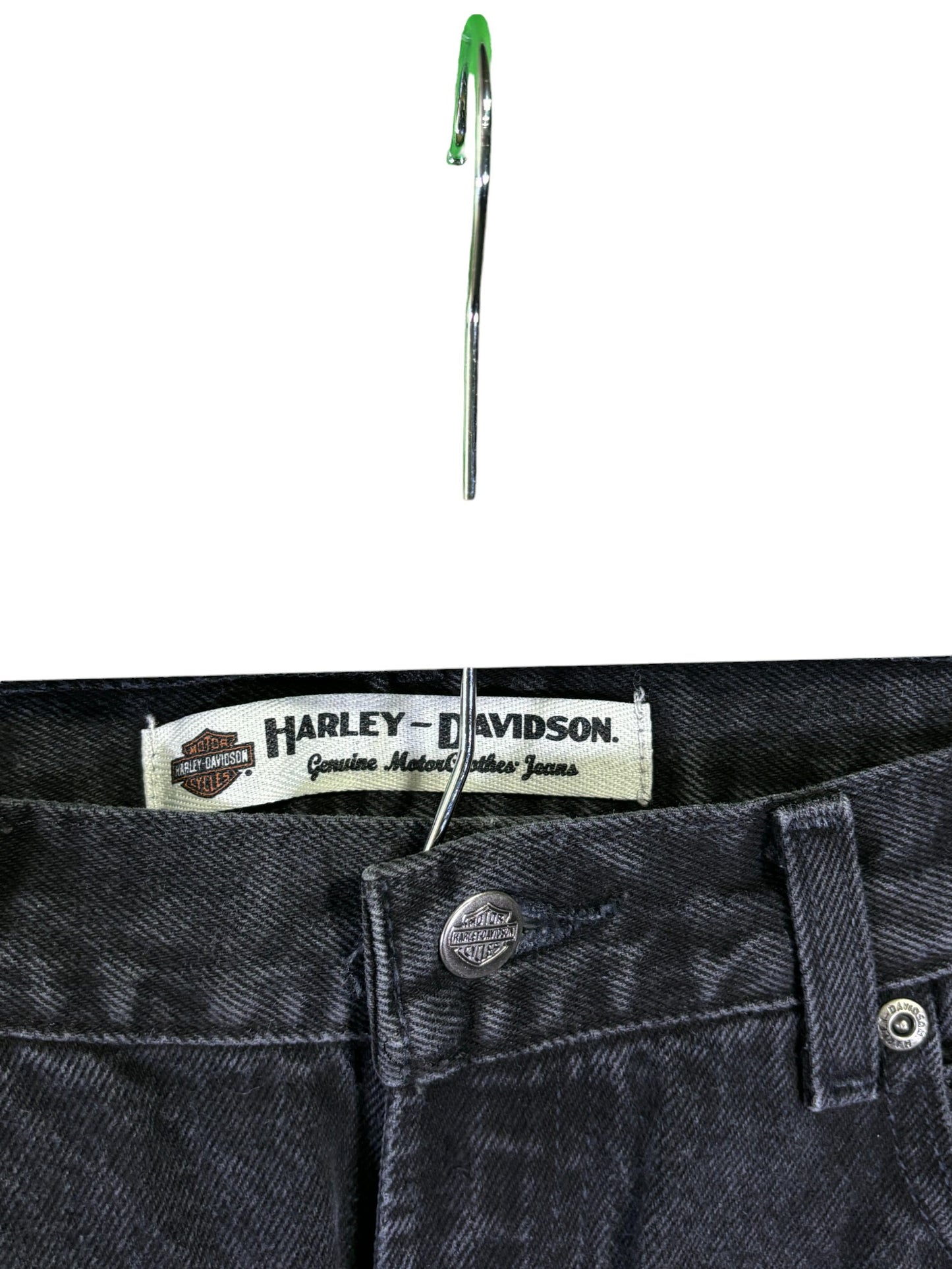 Vintage Harley Davidson Black Denim Straight Leg Jeans Size 34x34