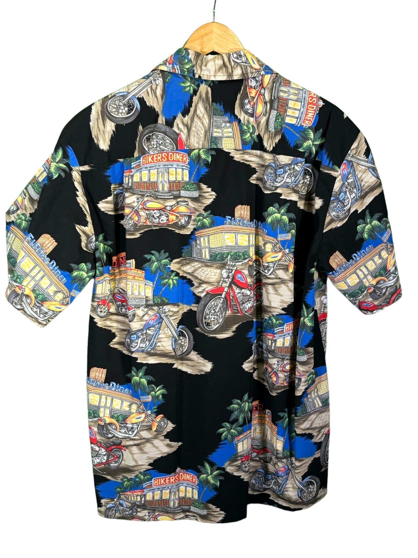 Vintage Pacific Legend Harley Davidson Biker Hawaiian Shirt Size Large