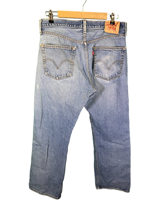 Vintage Levi's 501XX Light Wash Faded Denim Jeans Size 32x30