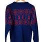 Vintage Women's White Stag Made in USA Blue Knit Sweater Size Large