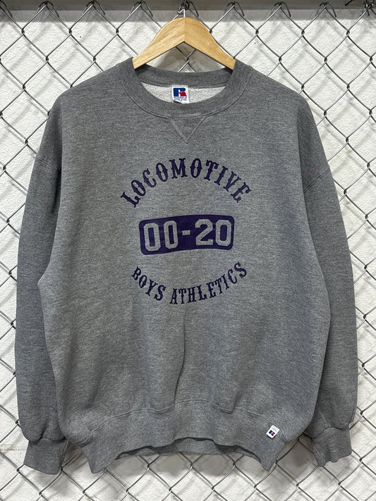Vintage 90's Laurel Montana Locomotives Russell Athletic Sweater Size XL