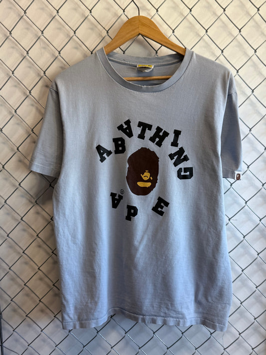 A Bathing Ape BAPE College Logo Scrambled Tee Size XL