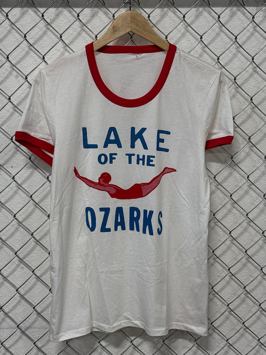 Vintage Lake of the Ozarks Ringer Graphic Tee Size XL