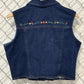 Vintage 90's Women's Rockies Jeanswear Embroidered Denim Vest Size Large