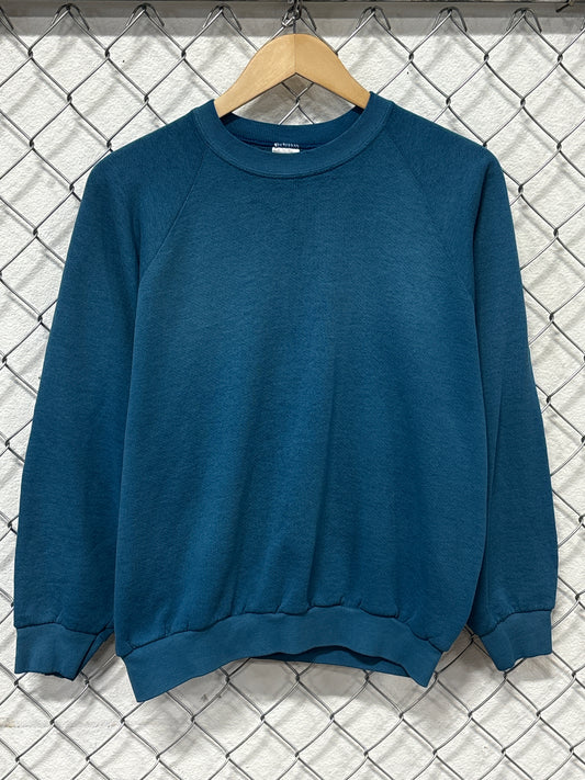 Vintage 90's Fruit of the Loom Faded Blue Crewneck Sweater Size Large