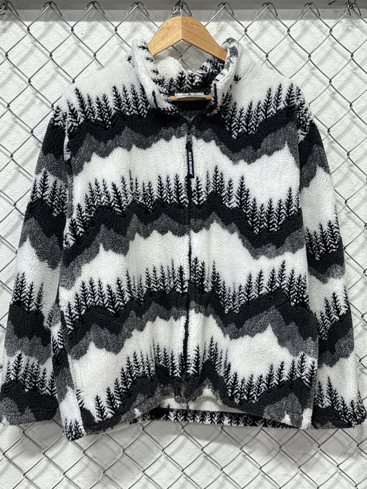 Vintage 90's Black Mountain Nature Treeline Fleece Sweater Size XL