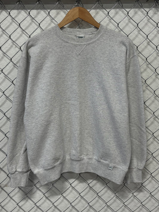 Vintage 90's Grey Blank Crewneck Sweater Size Large