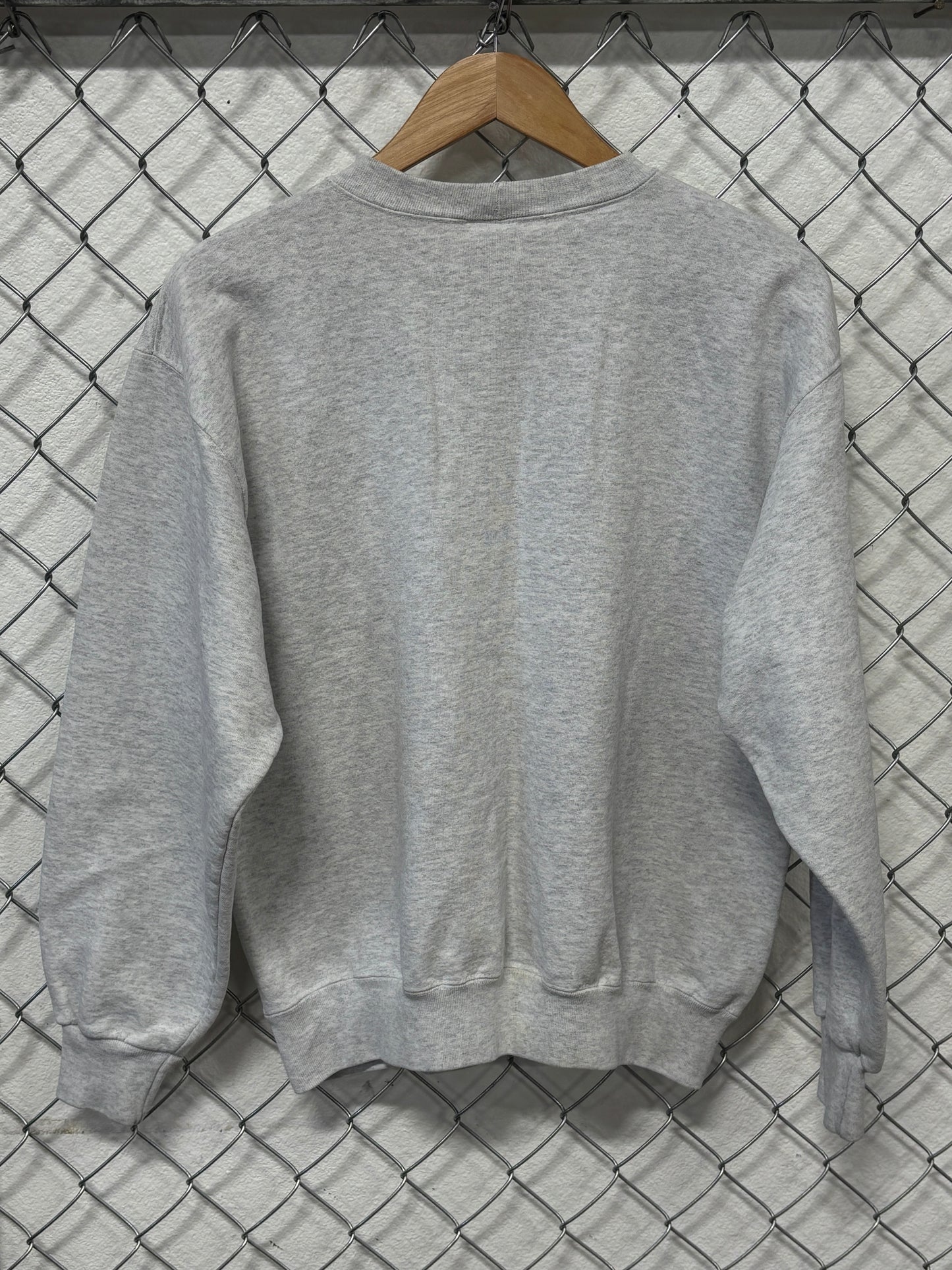Vintage 90's Grey Blank Crewneck Sweater Size Large