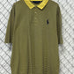 Polo Ralph Lauren Yellow Striped Polo Golf Shirt Size XL
