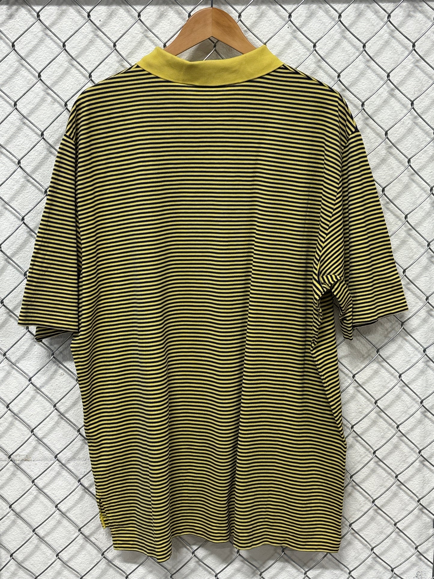 Polo Ralph Lauren Yellow Striped Polo Golf Shirt Size XL
