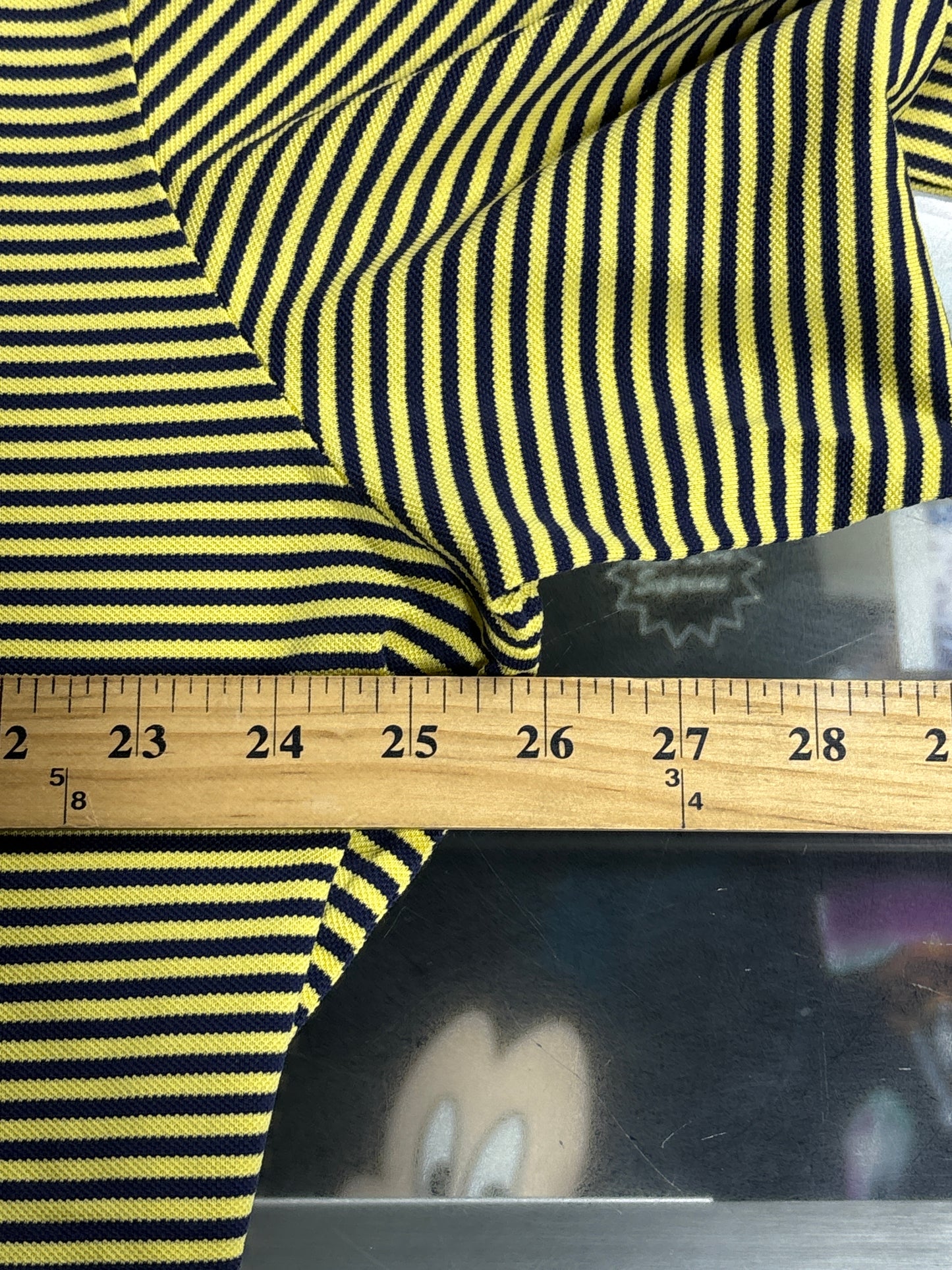 Polo Ralph Lauren Yellow Striped Polo Golf Shirt Size XL