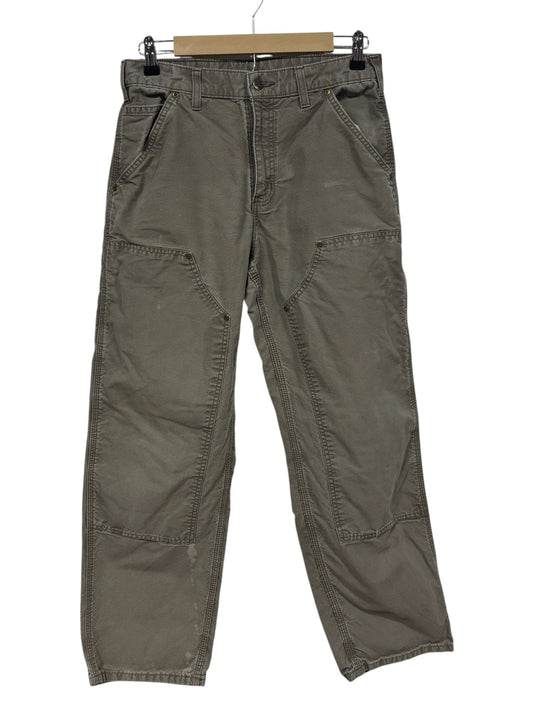Carhartt Grey Double Knee Carpenter Pants Size 31x30