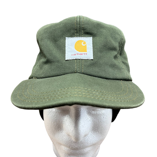 Vintage Carhartt Made in USA Green Winter Flaps Classic Hat