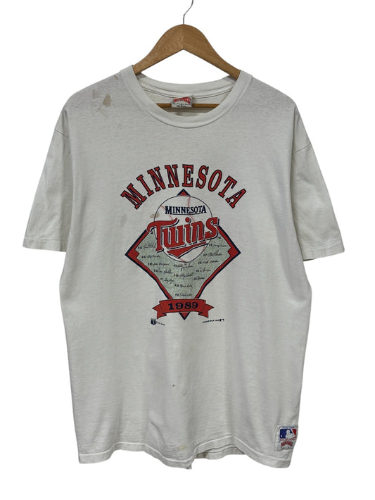 Vintage 1989 Minnesota Twins Nutmeg MLB Graphic Tee Size XL