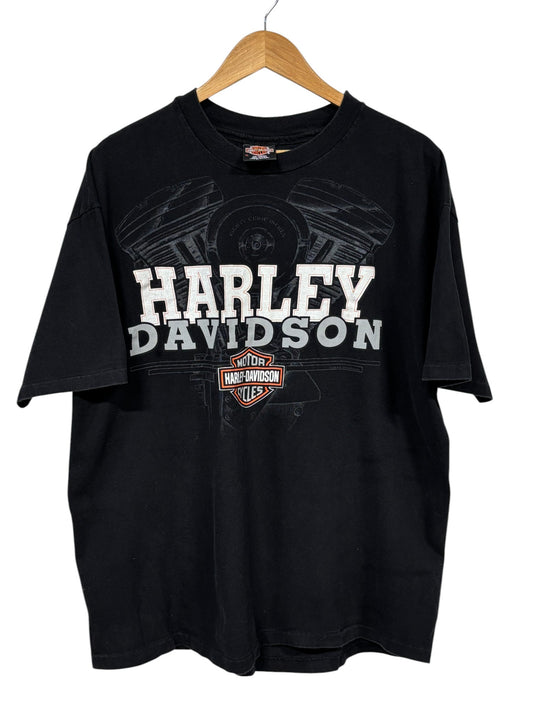 Vintage 90's Harley Davidson Spartan Great Falls Montana Biker Tee Size XL