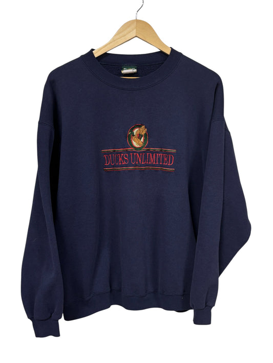 Vintage 90's Ducks Unlimited Embroidered Crewneck Sweater Size XL