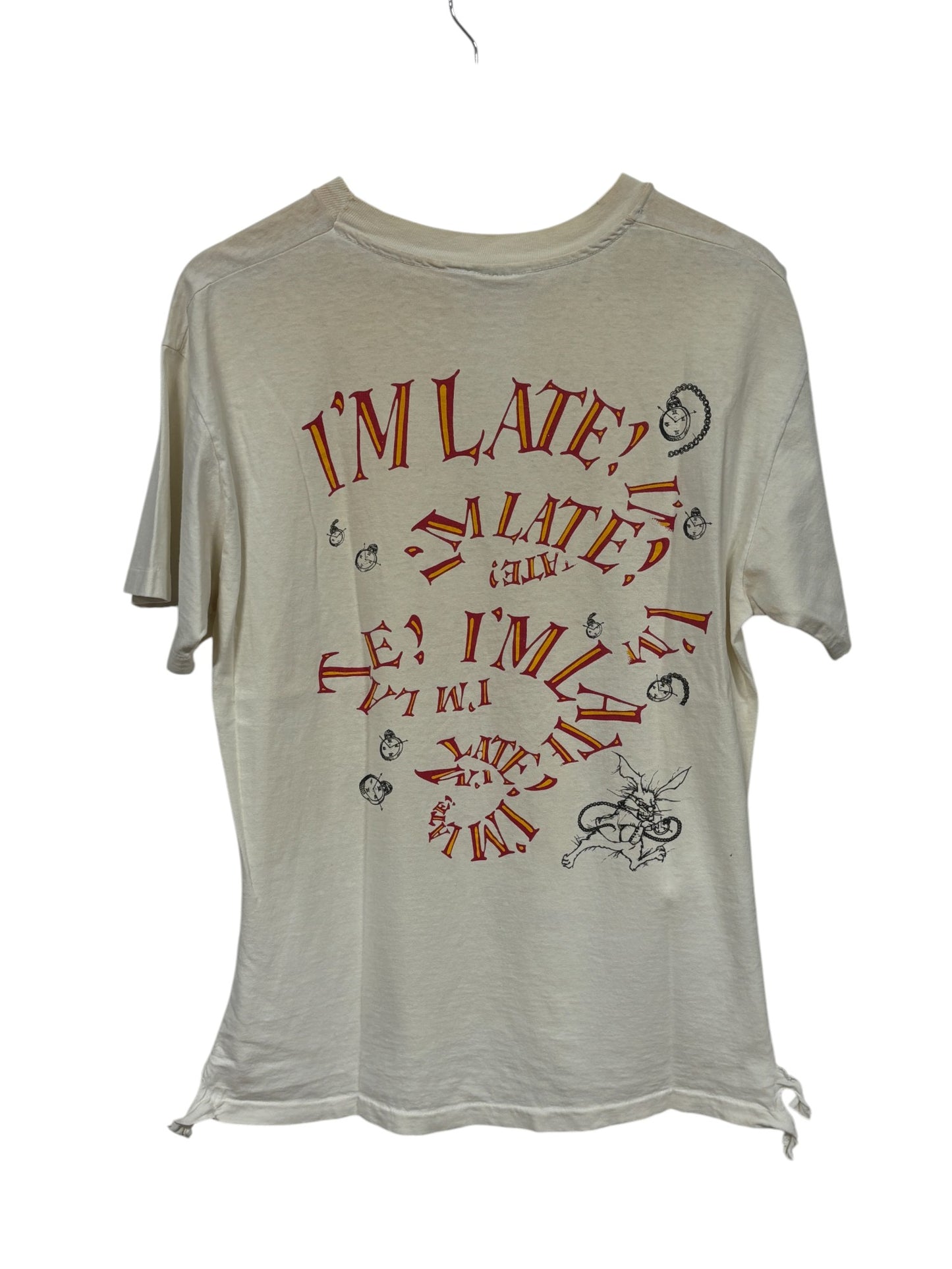 Vintage 90's Alice in Wonderland Andazia Rabbit Graphic Tee Size Large
