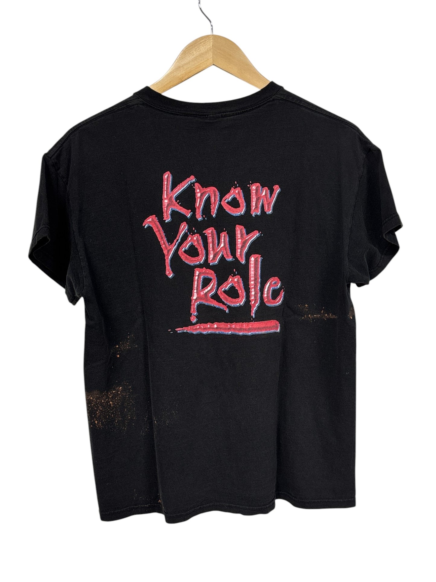 Vintage Y2K The Rock Know Your Role WWE Wrestling Graphic Tee Size Small