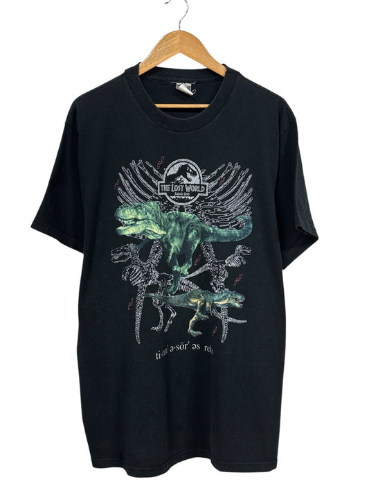 Vintage 90's Jurassic Park The Lost World T Rex Movie Promo Tee Size XL