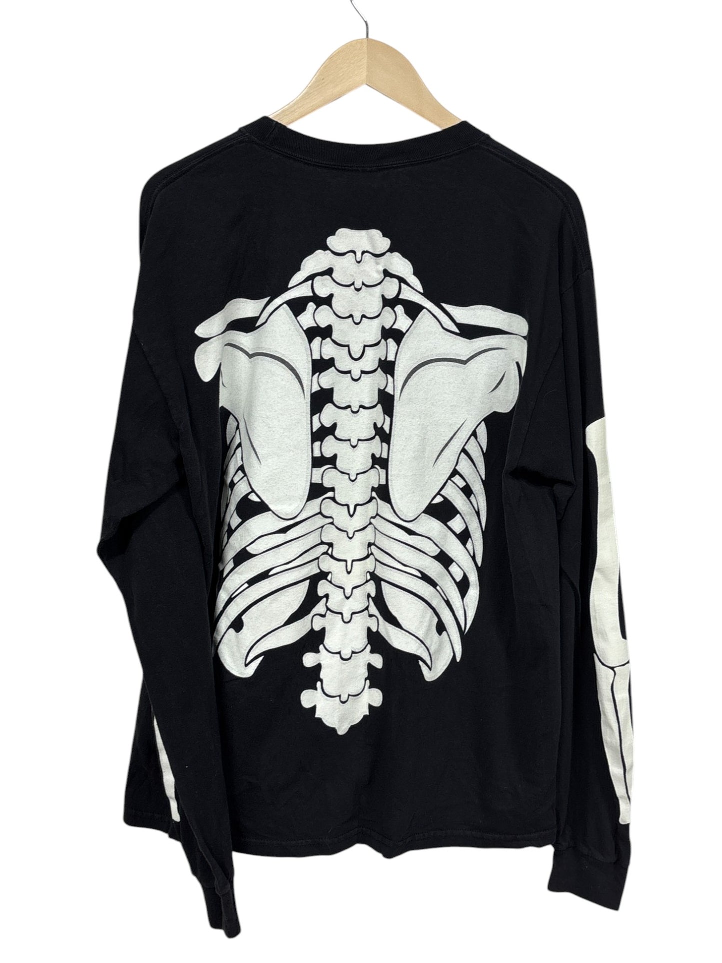 Vintage 1997 Misfits Skeleton Bones Punk Rock Long Sleeve Shirt Size Large