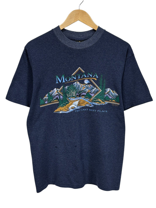 Vintage 90's Montana The Last Best Place Nature Graphic Tee Size Medium