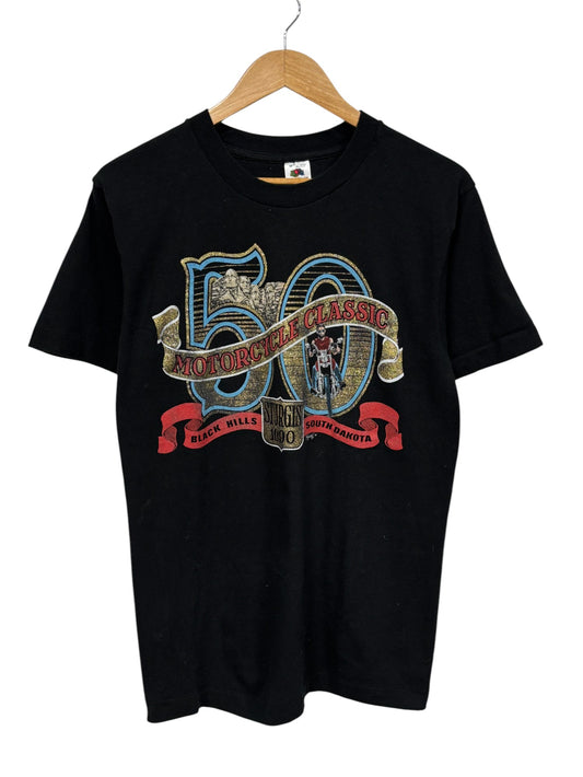 Vintage 1990 Sturgis Black Hills Biker Rally 50th Anniversary Tee Size Medium