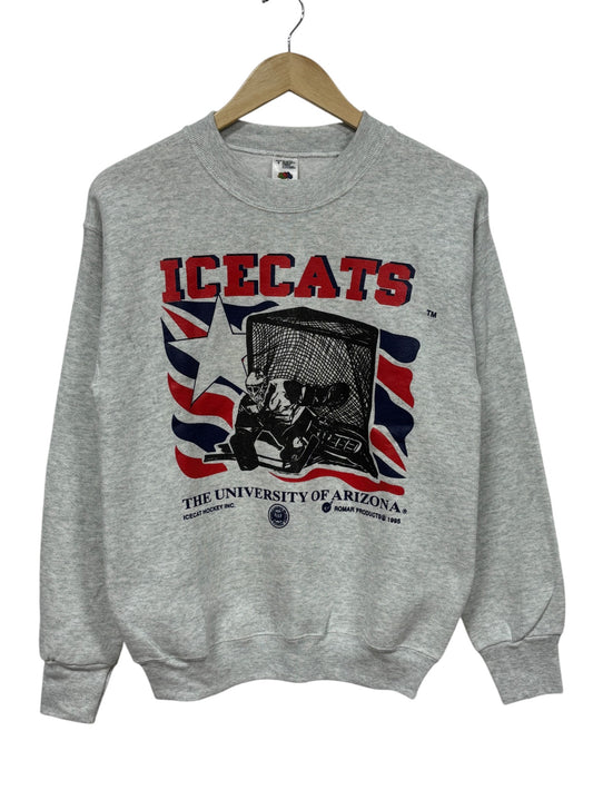 Vintage 1995 University of Arizona Icecats Hockey Crewneck Sweater Size Small