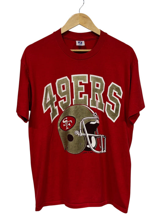 Vintage 90's Logo 7 San Francisco 49ers Helmet NFL Logo Tee Size XL