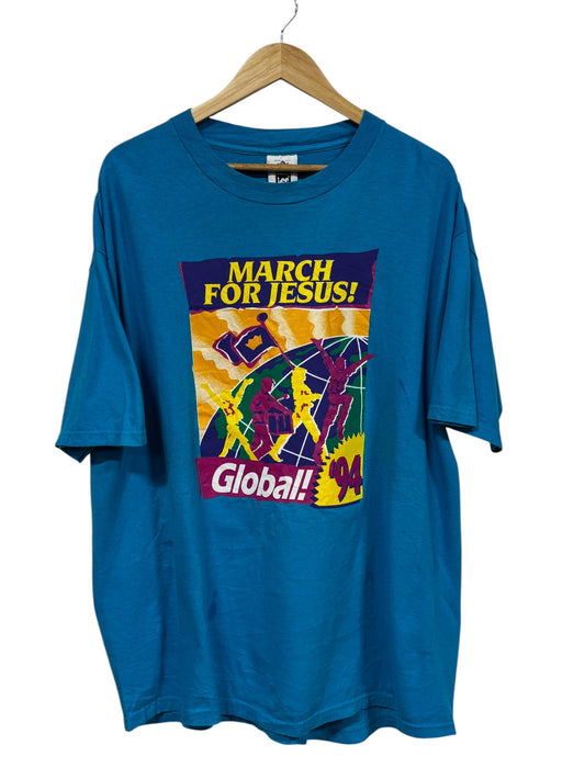 Vintage 1994 March for Jesus Event Graphic Tee Size XL