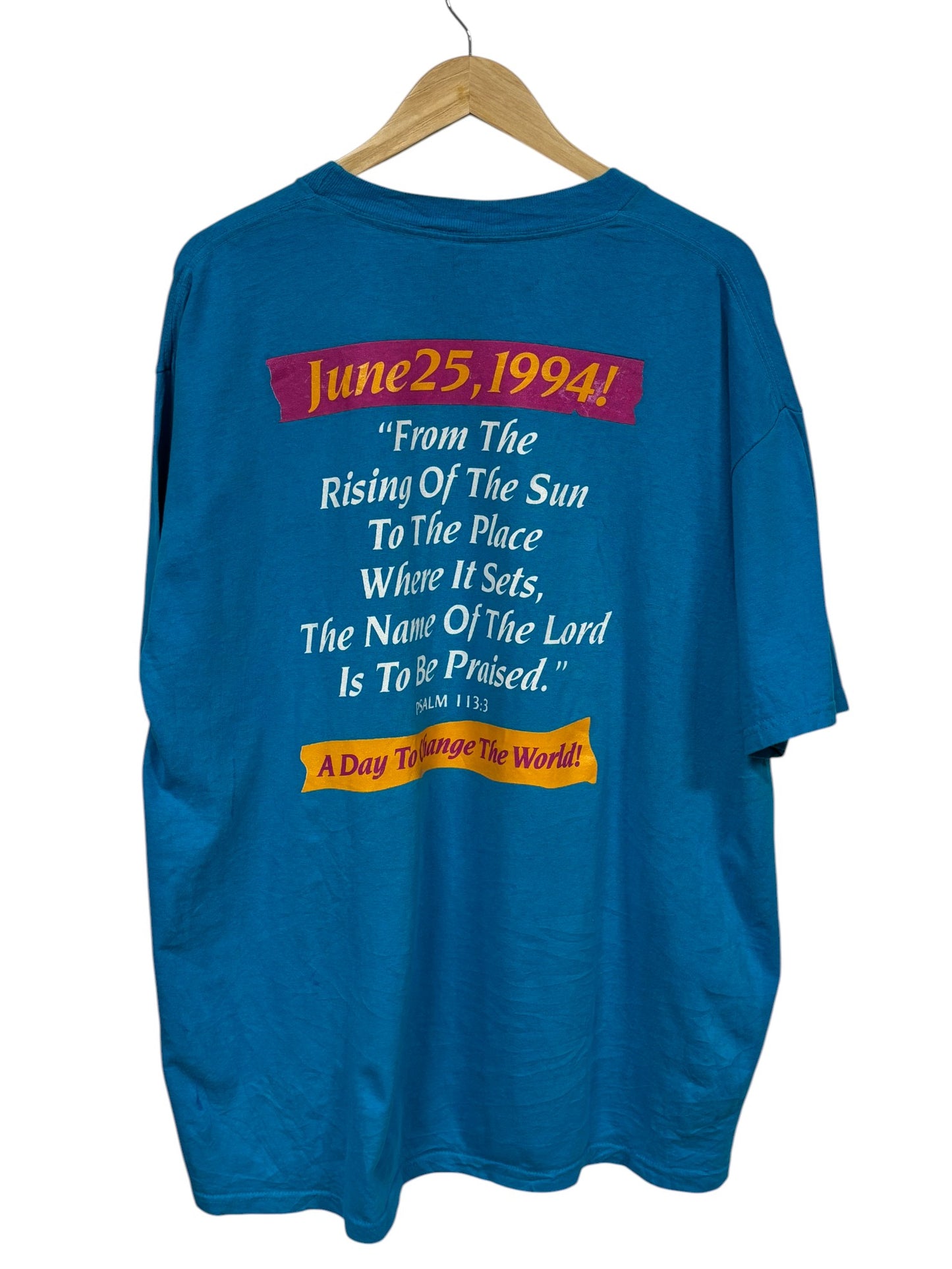 Vintage 1994 March for Jesus Event Graphic Tee Size XL