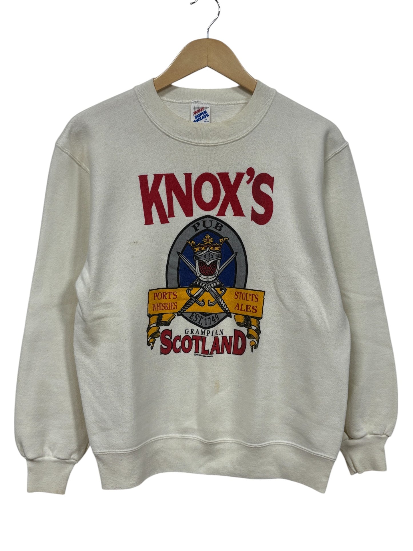 Vintage 90's Knox's Pub Scotland Crewneck Sweater Size Medium
