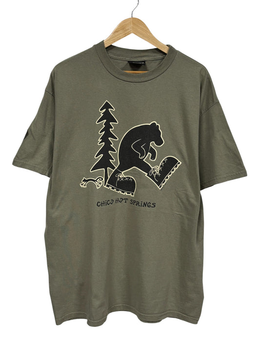 Vintage 1997 Chico Hot Springs Montana Bear Graphic Tee Size XL