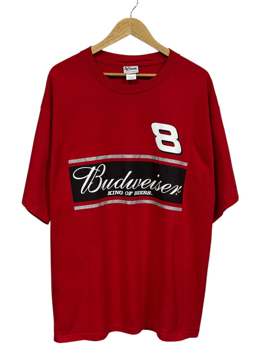 Vintage Y2K Dale Earnhardt Jr. Budweiser NASCAR Racing Tee Size XL