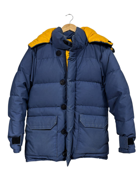 Vintage 70's The North Face Blue Brooks Range Down Puffer Jacket Size Small