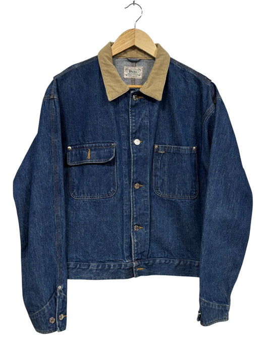 Vintage Polo Ralph Lauren Denim Corduroy Collar Type 2 Jacket Size Medium