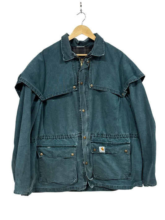 Vintage Carhartt Union Made Green CW043 Work Jacket Size XXL