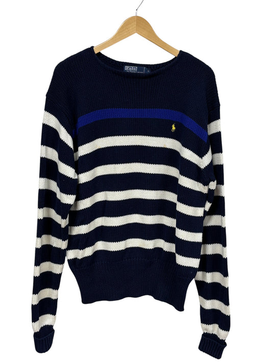 Vintage Polo Ralph Lauren Striped Knit Sweater Size Large