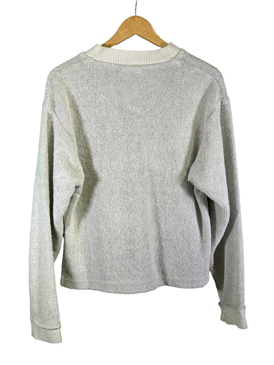 Vintage 90's Montana Embroidered Nature Fleece Sweater Size Medium