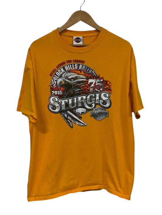 Harley Davidson 75th Sturgis Black Hills Rally Biker Tee Size XL