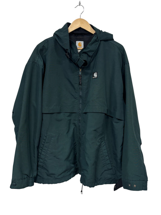 Vintage Carhartt Green Shell Rain Jacket Size XL